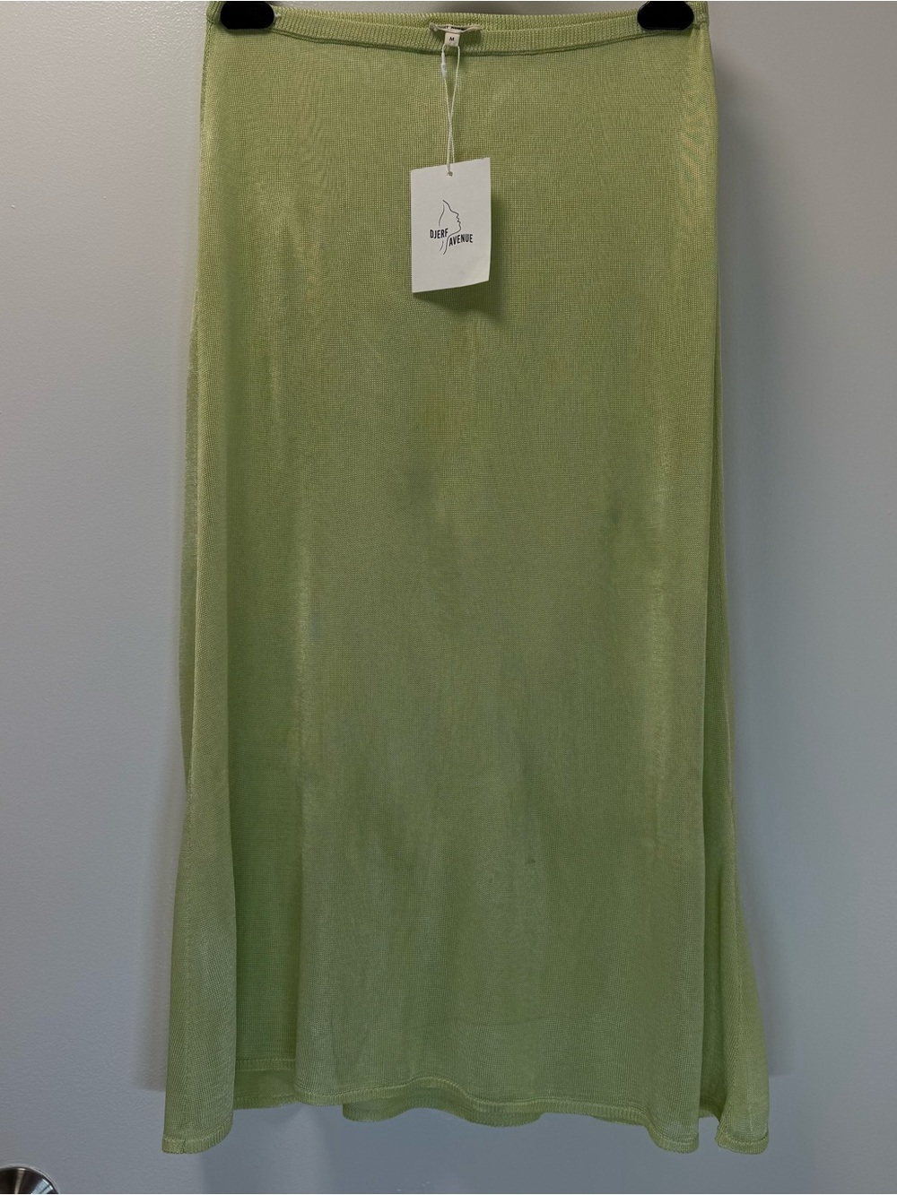 DJERF AVENUE Peridot Sheer Skirt in Green
